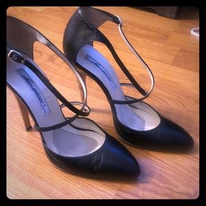 Brian Atwood Criss Cross Strappy Heels.